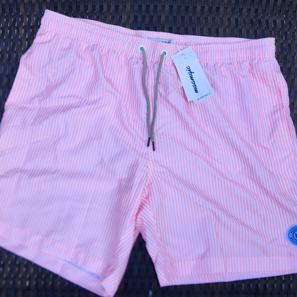 Men's pink swim trunks